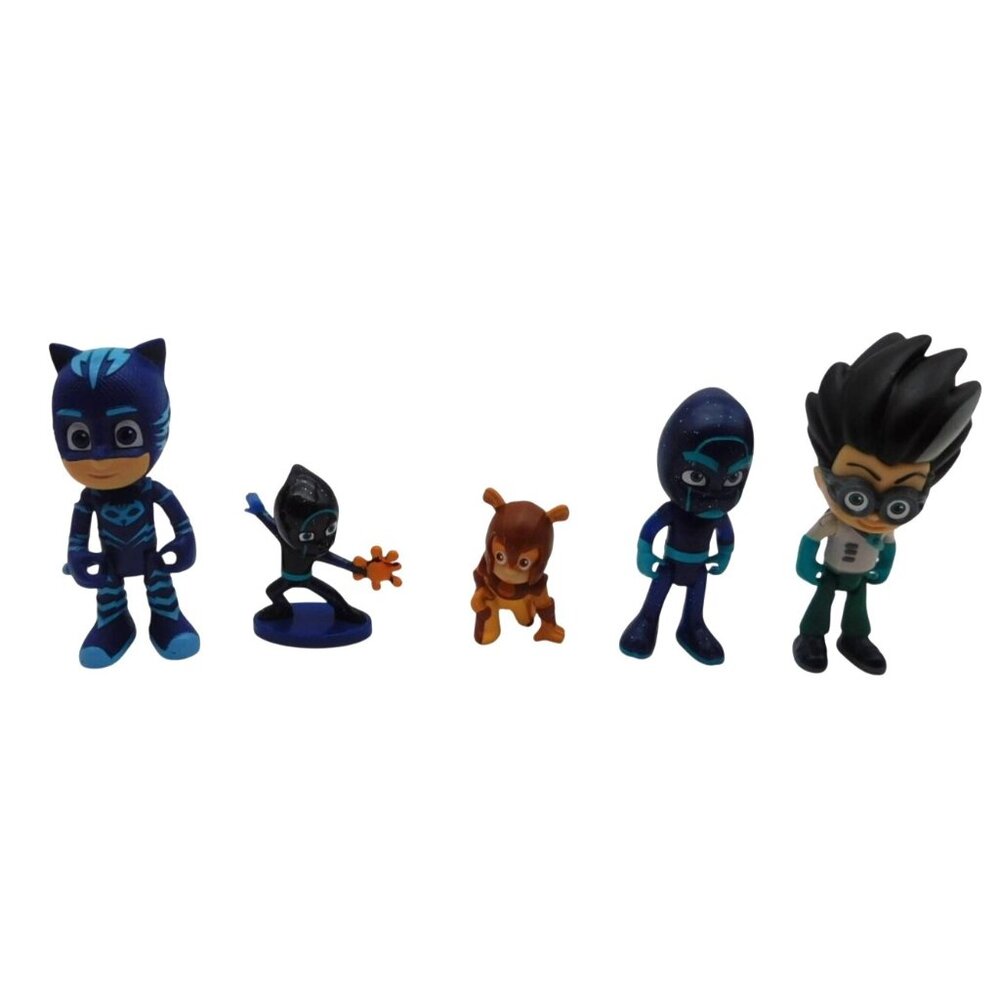 5 Just Play PJ Mask Plastic Figurines Lot Catboy Ninja Dylan Romeo Figure 2" 3"